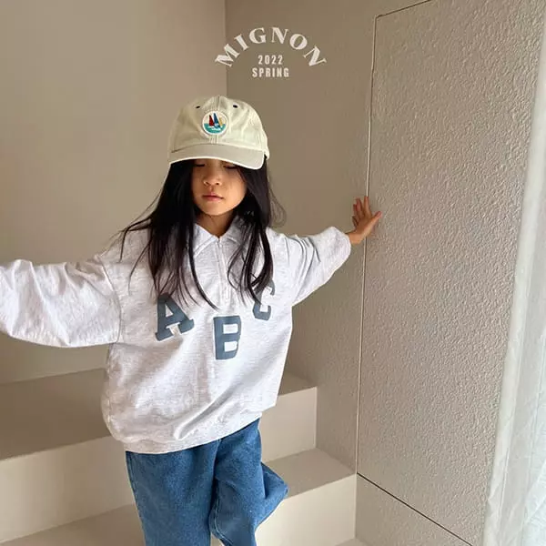 Mignon - Korean Children Fashion - #kidsstore - ABC Collar Tee - 12