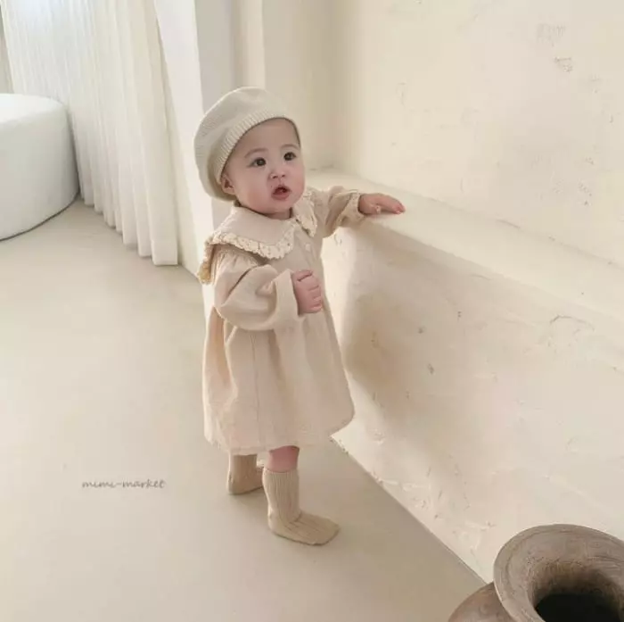 Mimi Market - Korean Baby Fashion - #babyboutiqueclothing - Cubic Frill One-piece - 6