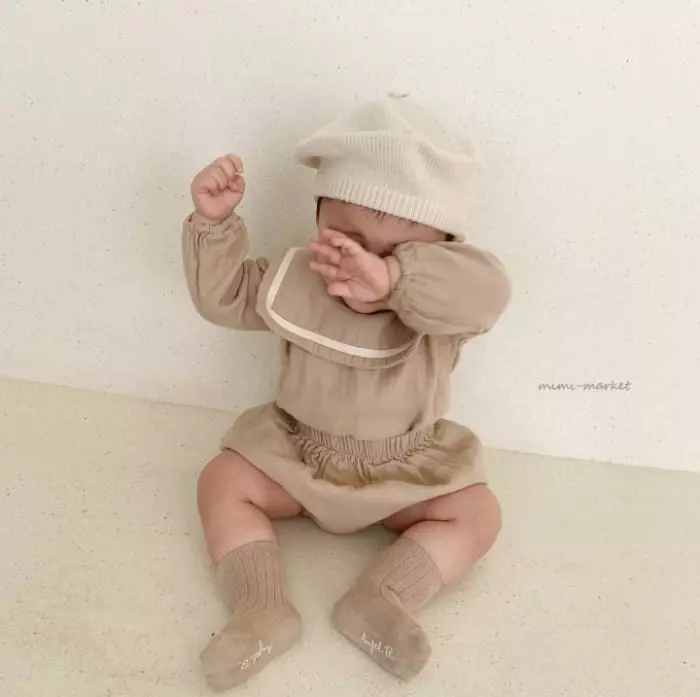 Mimi Market - Korean Baby Fashion - #babyclothing - Twill Top Bottom Set - 8