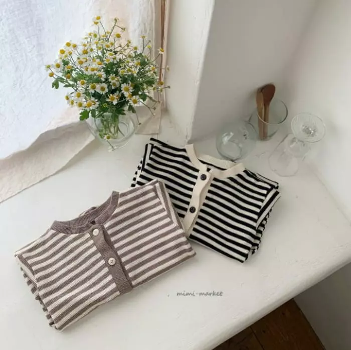 Mimi Market - Korean Baby Fashion - #babyclothing - Waffle Stripes Boysuit - 2