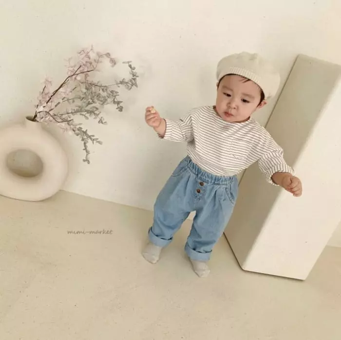 Mimi Market - Korean Baby Fashion - #babyfashion - Winner One Stripes Tee - 12