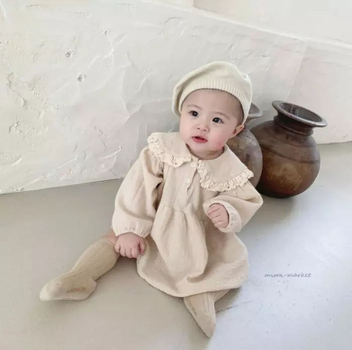 Mimi Market - Korean Baby Fashion - #babyfever - Cubic Frill One-piece - 9