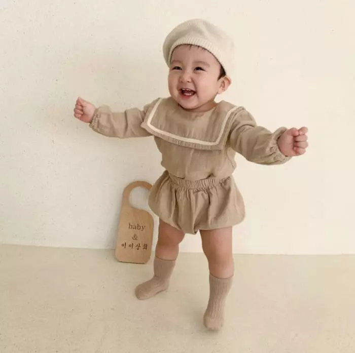 Mimi Market - Korean Baby Fashion - #babygirlfashion - Twill Top Bottom Set - 11