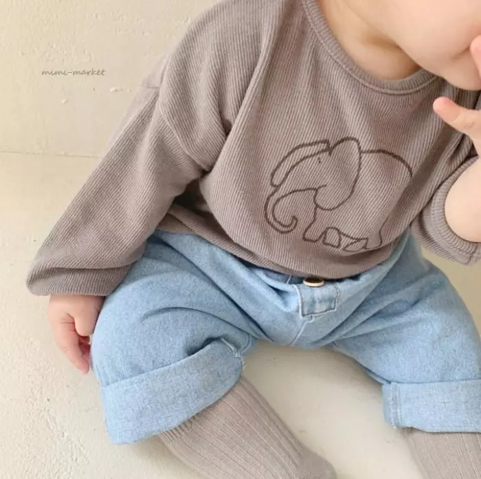Mimi Market - Korean Baby Fashion - #babyoninstagram - Elephant Tee - 4