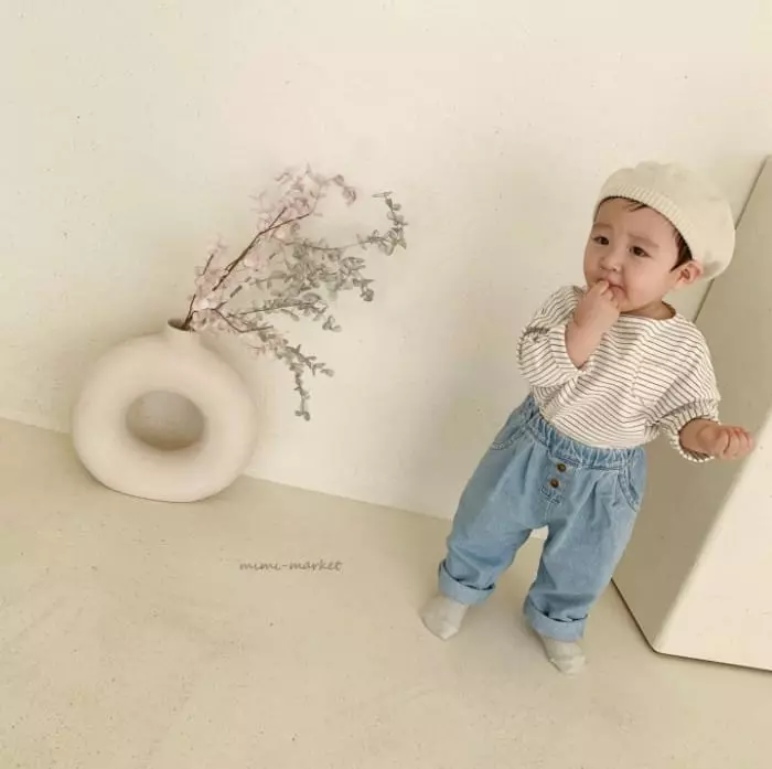 Mimi Market - Korean Baby Fashion - #babyootd - Winner One Stripes Tee - 2