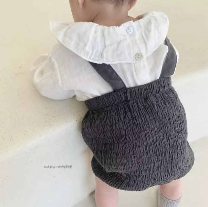 Mimi Market - Korean Baby Fashion - #babyoutfit - Biscuit Dungarees - 3