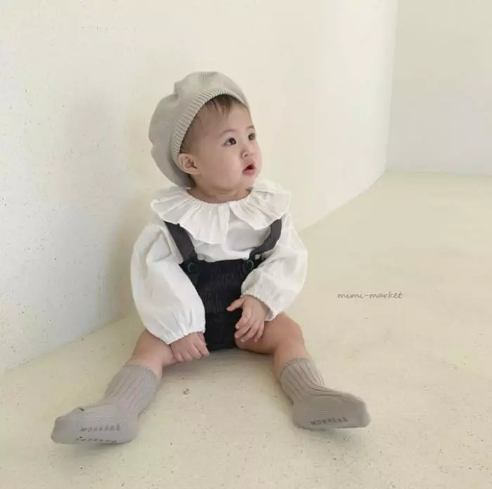 Mimi Market - Korean Baby Fashion - #babyoutfit - Biscuit Dungarees - 4