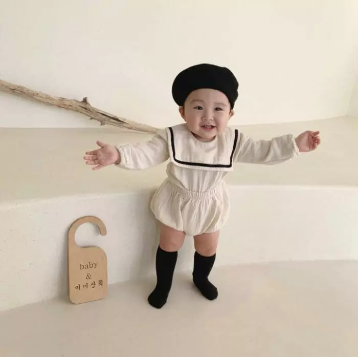 Mimi Market - Korean Baby Fashion - #babyoutfit - Twill Top Bottom Set