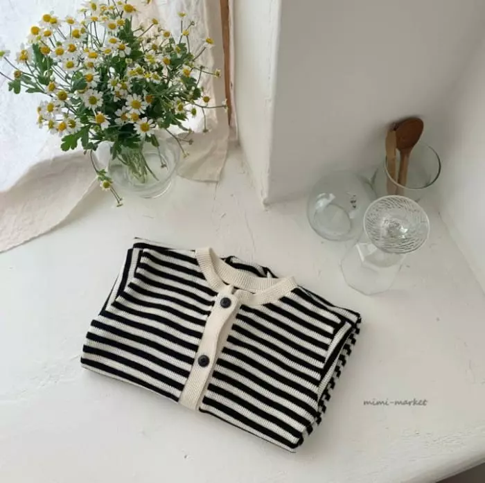 Mimi Market - Korean Baby Fashion - #babyoutfit - Waffle Stripes Boysuit - 10