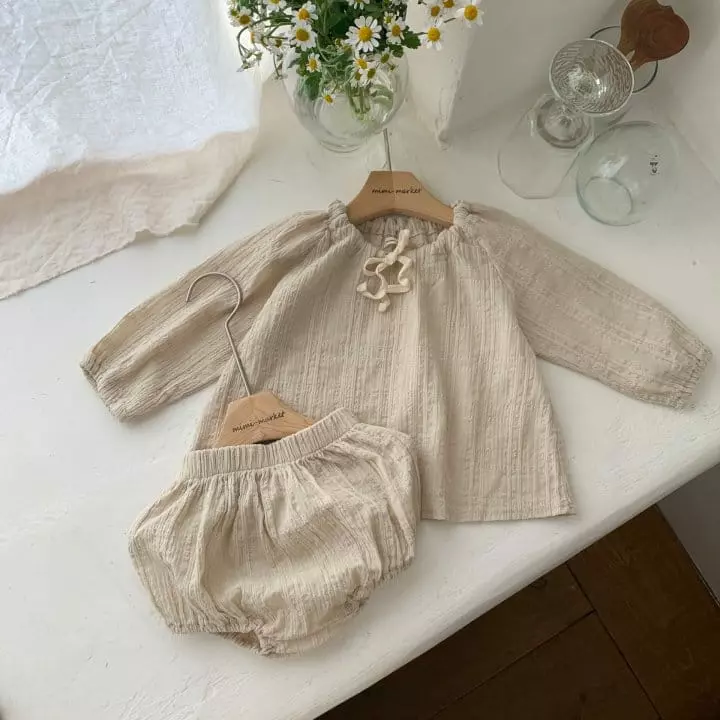 Mimi Market - Korean Baby Fashion - #babyoutfit - Linda Top Bottom Set - 2