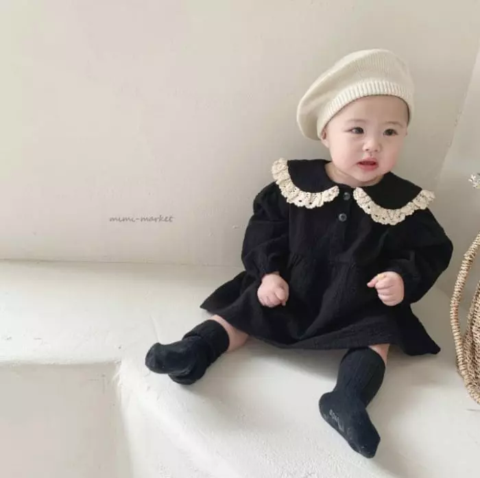 Mimi Market - Korean Baby Fashion - #babywear - Cubic Frill One-piece