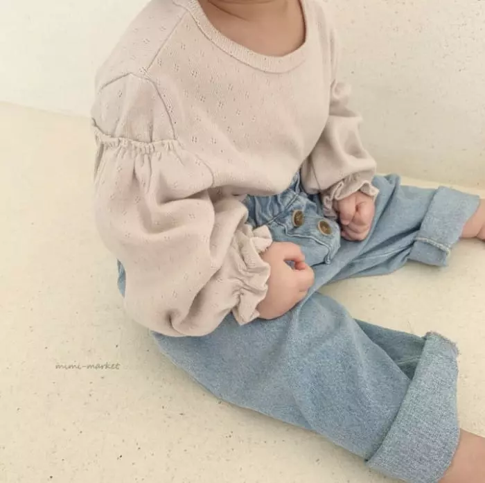 Mimi Market - Korean Baby Fashion - #babywear - Eyelet Shirring Tee - 8