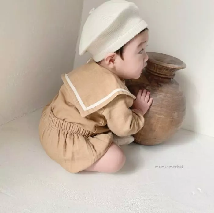 Mimi Market - Korean Baby Fashion - #babywear - Pigment Sailor Top Bottom Set - 6