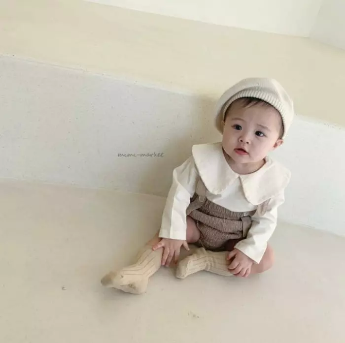 Mimi Market - Korean Baby Fashion - #onlinebabyboutique - Biscuit Dungarees - 6