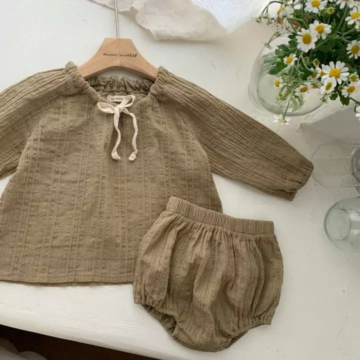 Mimi Market - Korean Baby Fashion - #onlinebabyboutique - Linda Top Bottom Set - 5