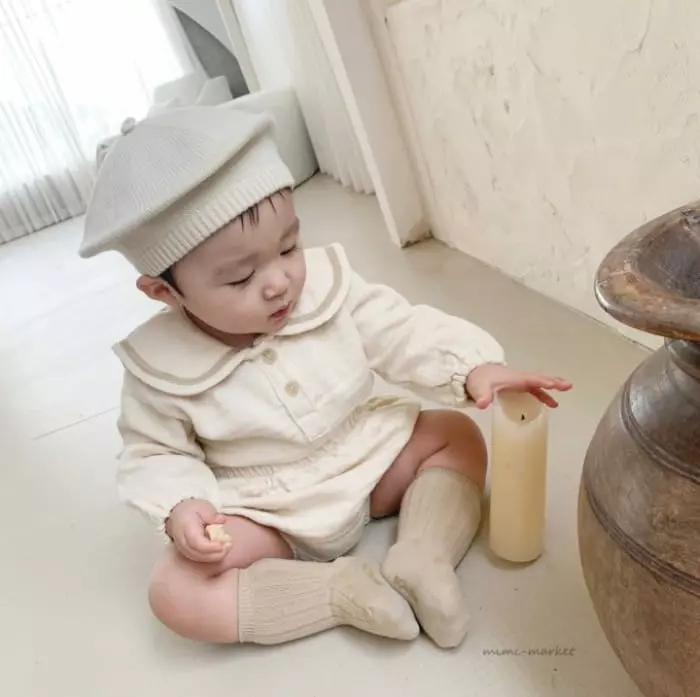 Mimi Market - Korean Baby Fashion - #onlinebabyboutique - Pigment Sailor Top Bottom Set - 7