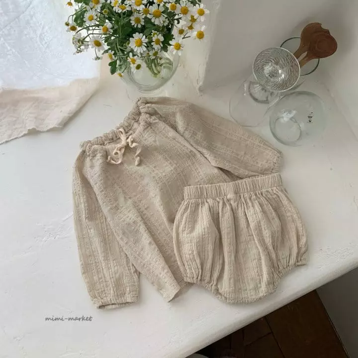 Mimi Market - Korean Baby Fashion - #onlinebabyshop - Linda Top Bottom Set - 6