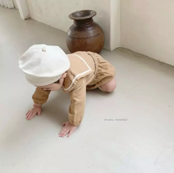 Mimi Market - Korean Baby Fashion - #onlinebabyshop - Pigment Sailor Top Bottom Set - 8
