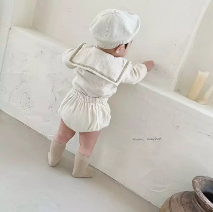 Mimi Market - Korean Baby Fashion - #smilingbaby - Pigment Sailor Top Bottom Set - 9