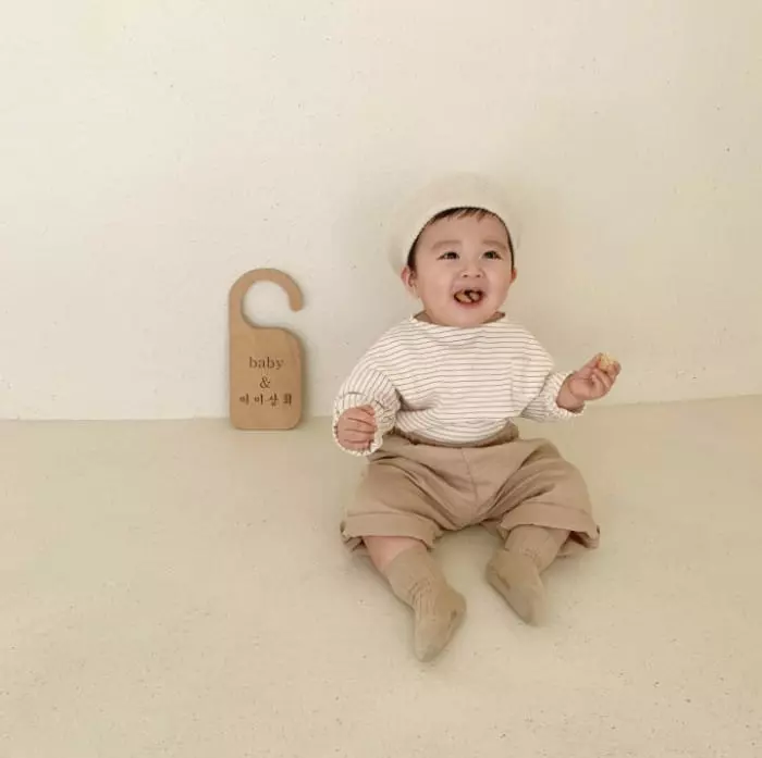 Mimi Market - Korean Baby Fashion - #smilingbaby - Winner One Stripes Tee - 8