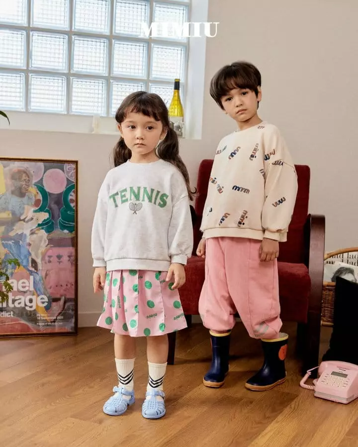 Mimiu - Korean Children Fashion - #Kfashion4kids - Tennis Sweatshirt - 3