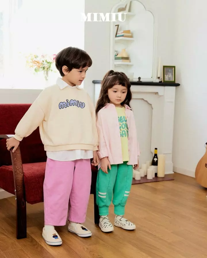 Mimiu - Korean Children Fashion - #Kfashion4kids - Check Appliqué Sweatshirt - 2