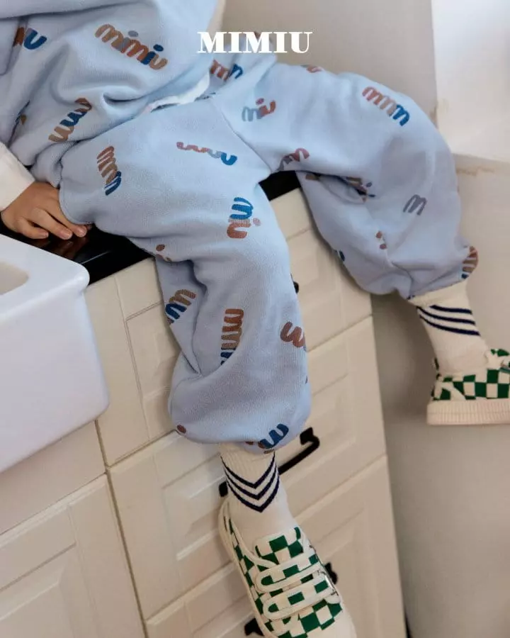Mimiu - Korean Children Fashion - #childofig - Mimiu Graphic Jogger Pants - 12