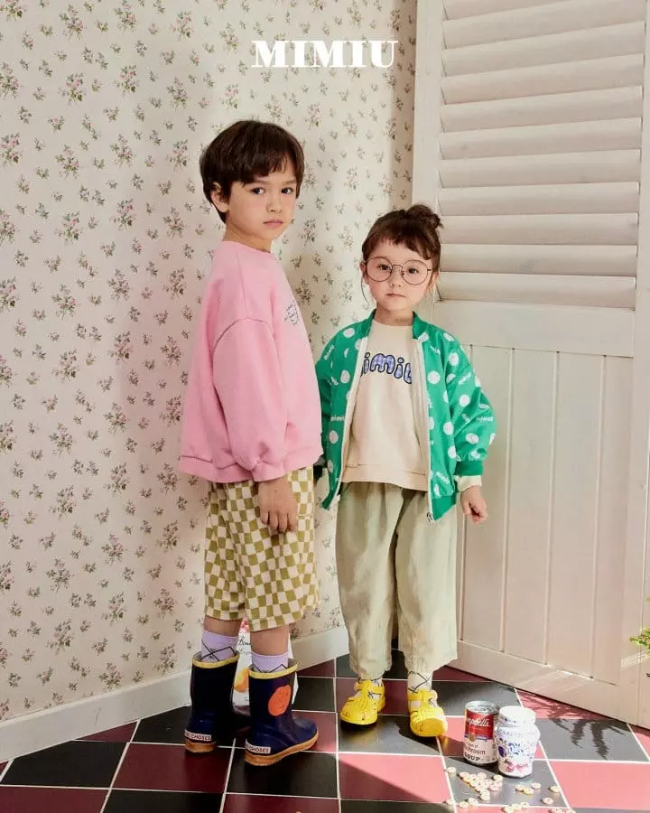Mimiu - Korean Children Fashion - #childofig - Check Appliqué Sweatshirt - 7