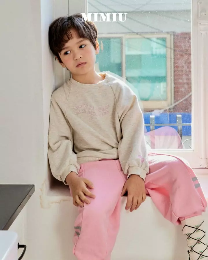 Mimiu - Korean Children Fashion - #childofig - Running Embroidery Tee - 6