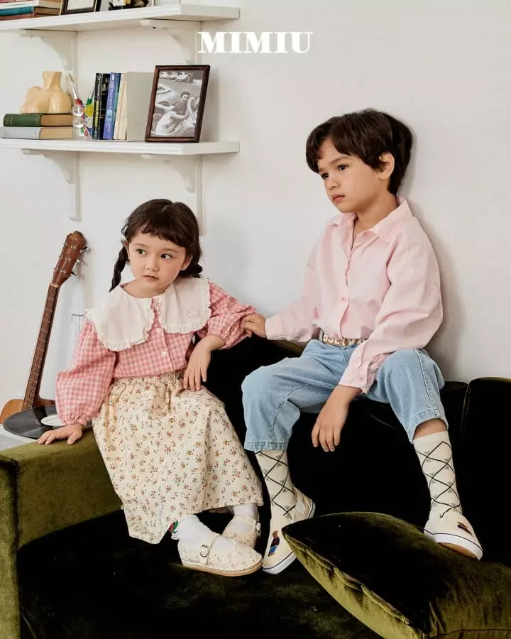 Mimiu - Korean Children Fashion - #childofig - Mimiu Big Collar Blouse - 4