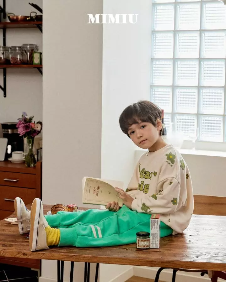 Mimiu - Korean Children Fashion - #childrensboutique - Crayon Flower Sweatshirt - 8