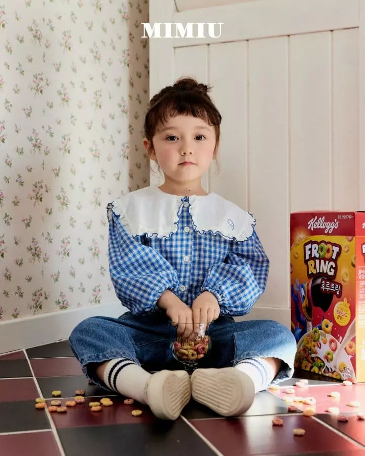 Mimiu - Korean Children Fashion - #childrensboutique - Mimiu Big Collar Blouse - 5