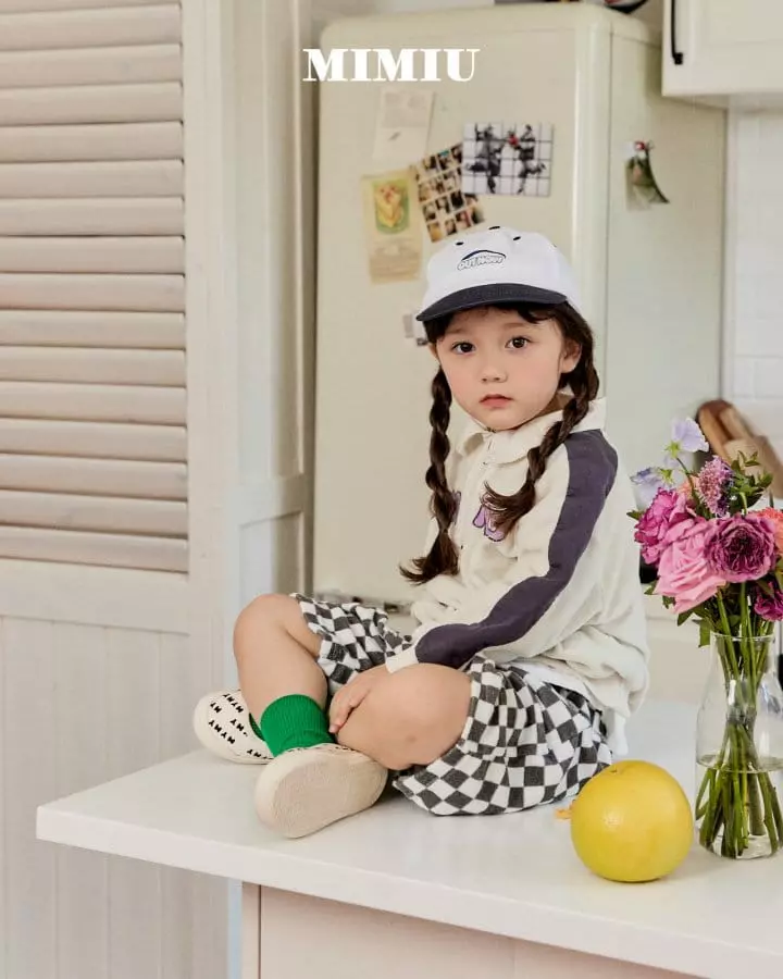 Mimiu - Korean Children Fashion - #designkidswear - Towel Check Capri Pants - 7