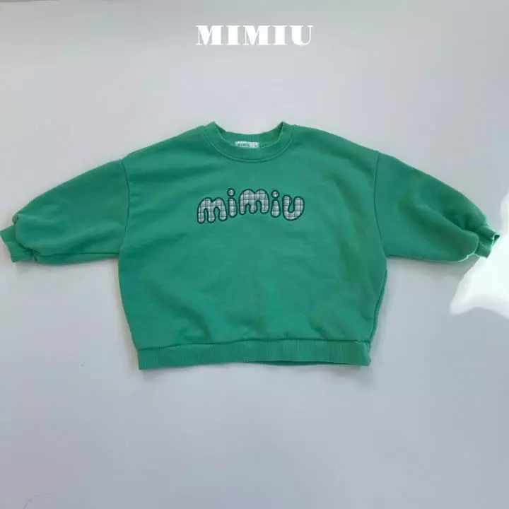Mimiu - Korean Children Fashion - #designkidswear - Check Appliqué Sweatshirt - 10