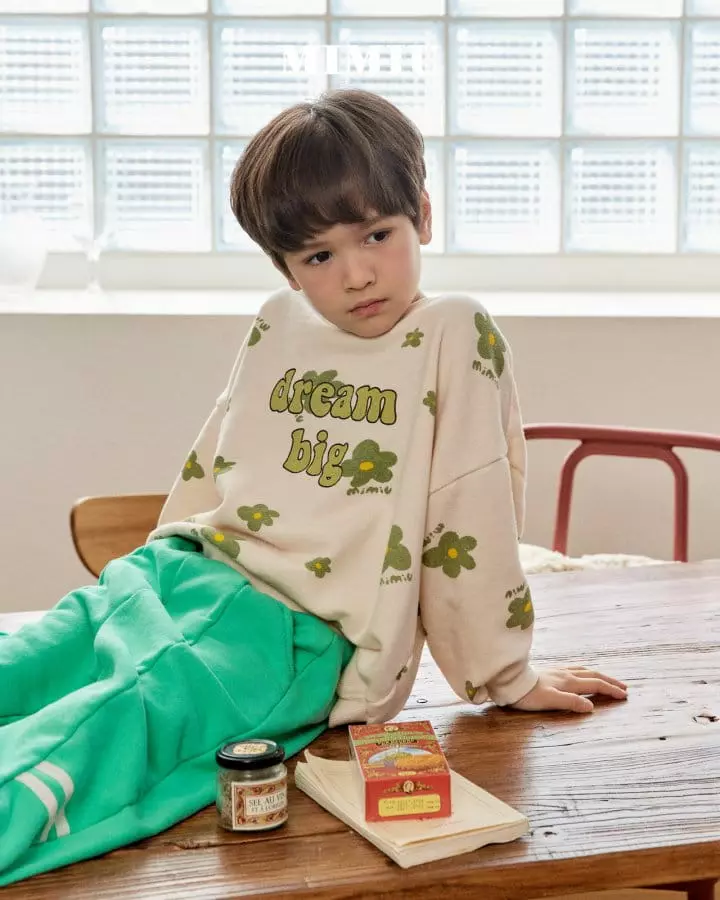 Mimiu - Korean Children Fashion - #designkidswear - Crayon Flower Sweatshirt - 9
