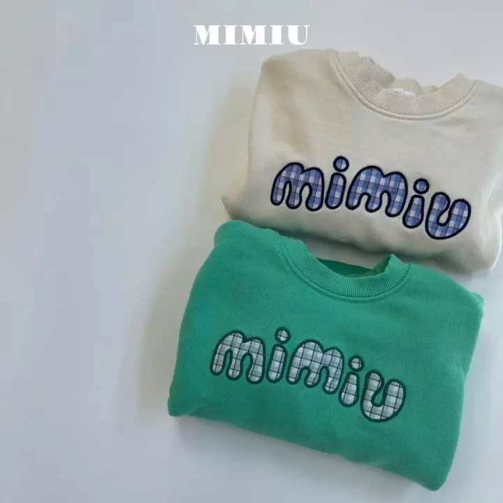 Mimiu - Korean Children Fashion - #discoveringself - Check Appliqué Sweatshirt - 11