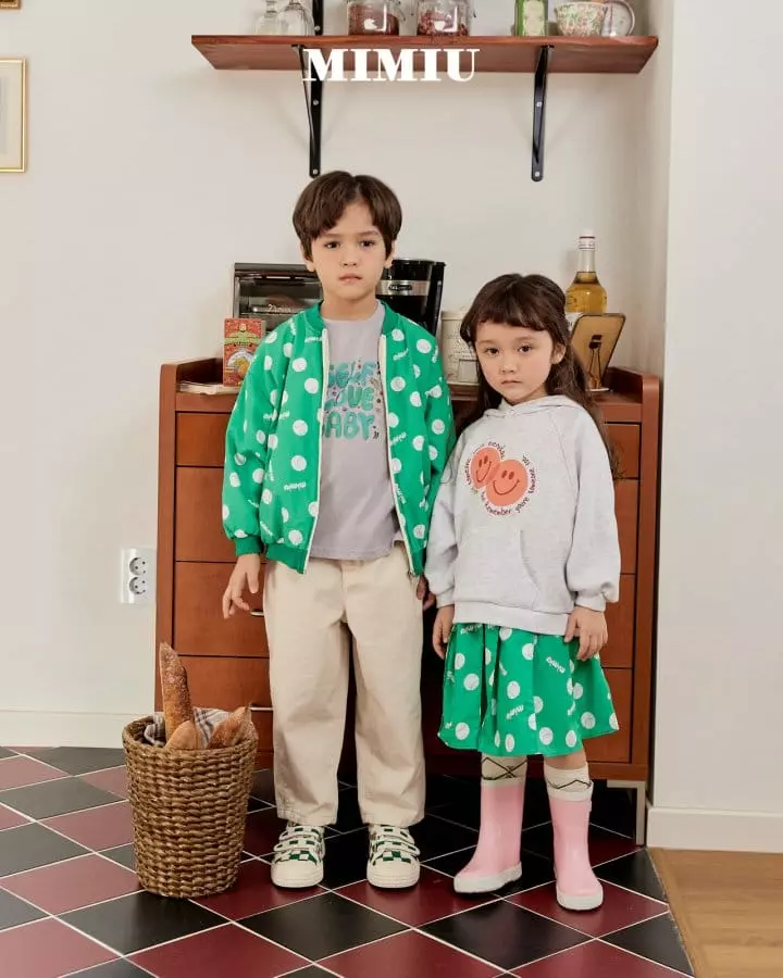 Mimiu - Korean Children Fashion - #fashionkids - Double Smile Hoody Tee - 7