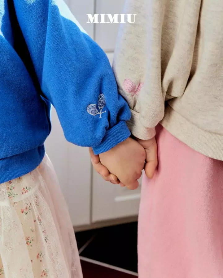 Mimiu - Korean Children Fashion - #littlefashionista - Running Embroidery Tee