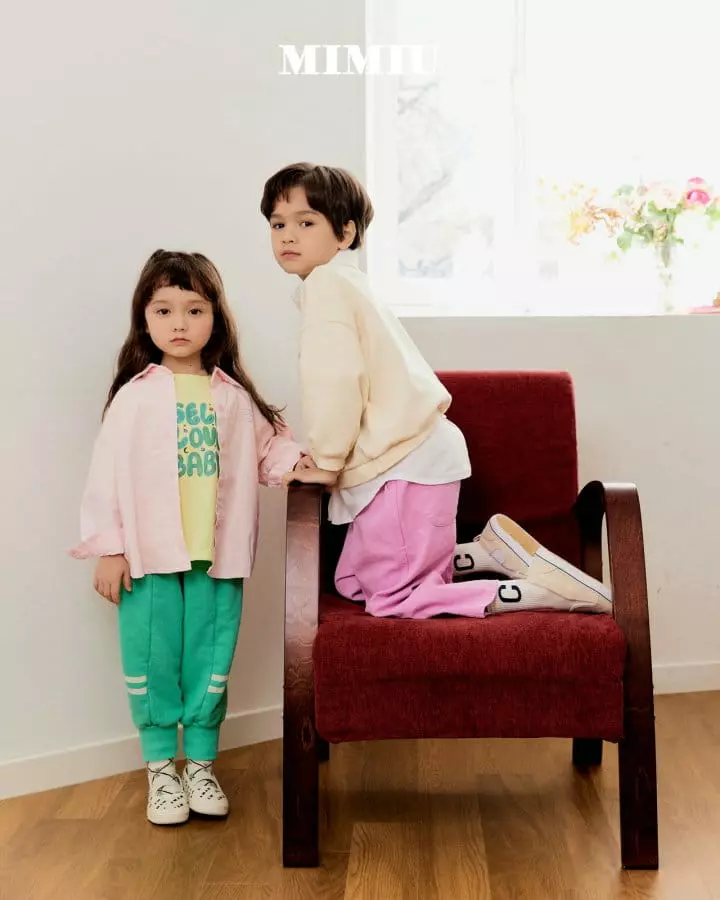 Mimiu - Korean Children Fashion - #littlefashionista - Check Appliqué Sweatshirt - 4