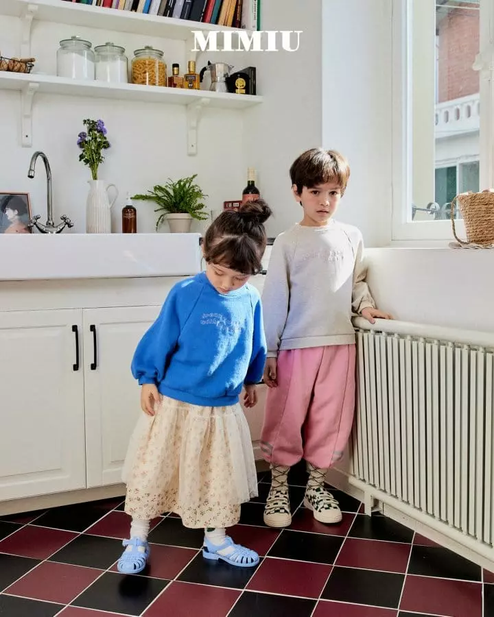 Mimiu - Korean Children Fashion - #magicofchildhood - Running Embroidery Tee - 2