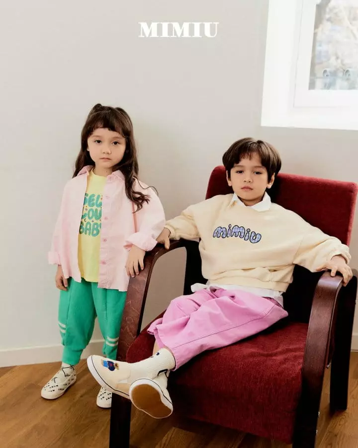 Mimiu - Korean Children Fashion - #minifashionista - Check Appliqué Sweatshirt - 5