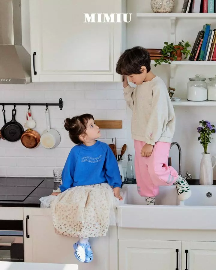 Mimiu - Korean Children Fashion - #minifashionista - Running Embroidery Tee - 3