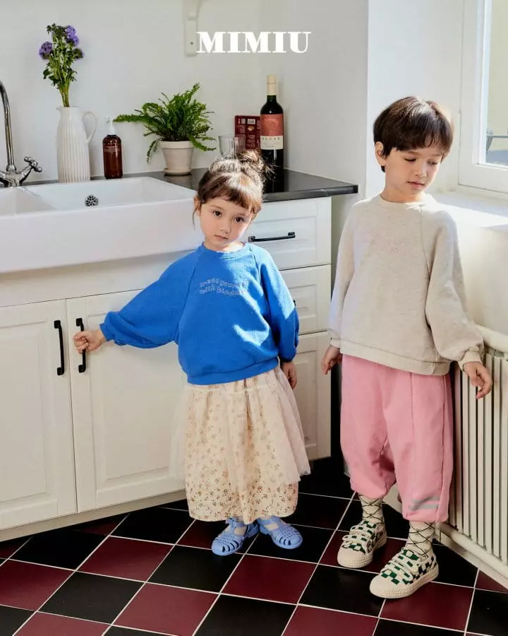 Mimiu - Korean Children Fashion - #minifashionista - Running Embroidery Tee - 4