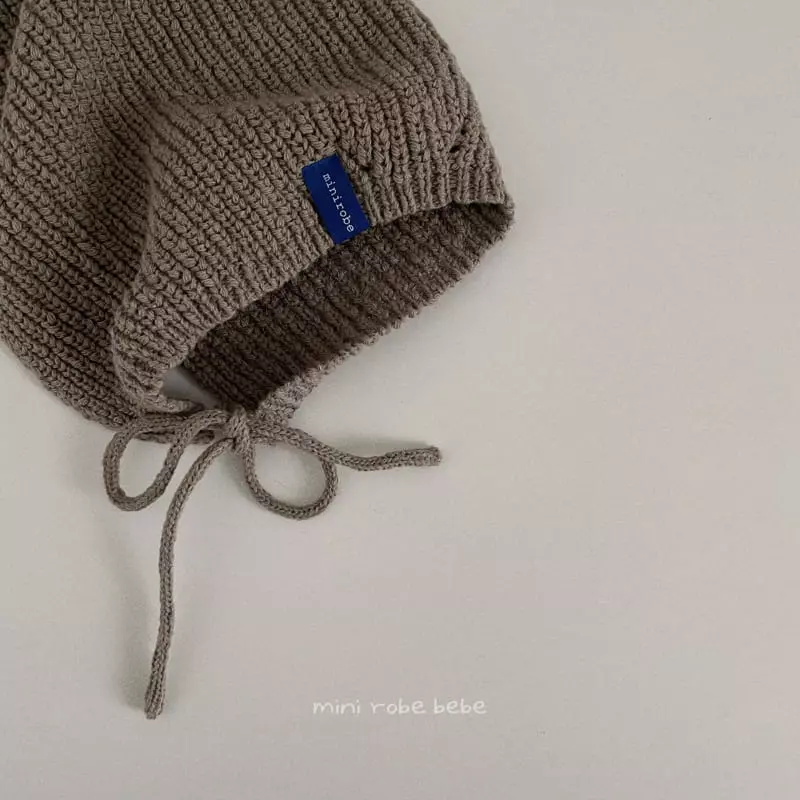 Mini Robe - Korean Baby Fashion - #babyclothing - knit Bonnet - 9