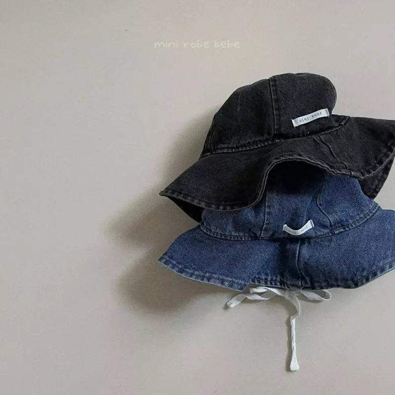 Mini Robe - Korean Baby Fashion - #babyclothing - Denim Bucket Hat - 6