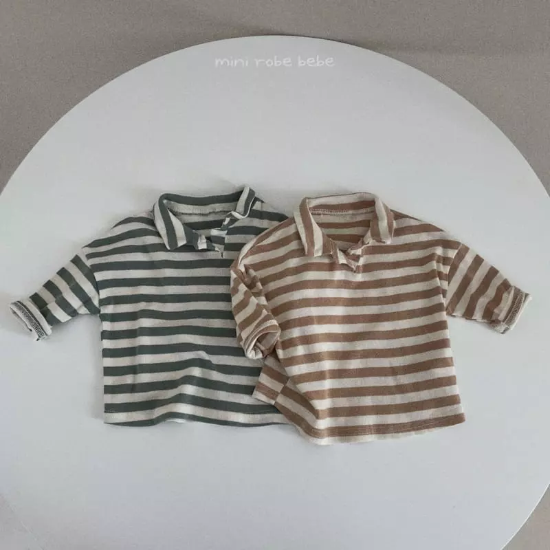 Mini Robe - Korean Baby Fashion - #babyclothing - Hu Collar Tee
