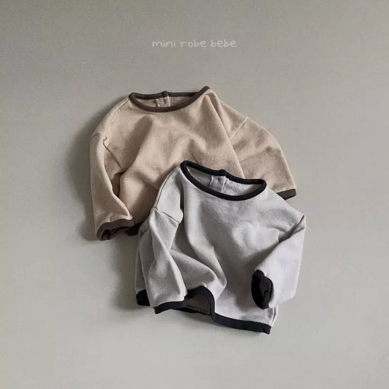 Mini Robe - Korean Baby Fashion - #babyfever - Terry Color Sweatshirt