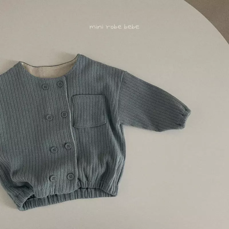 Mini Robe - Korean Baby Fashion - #babylifestyle - Double Button Cardigan - 7