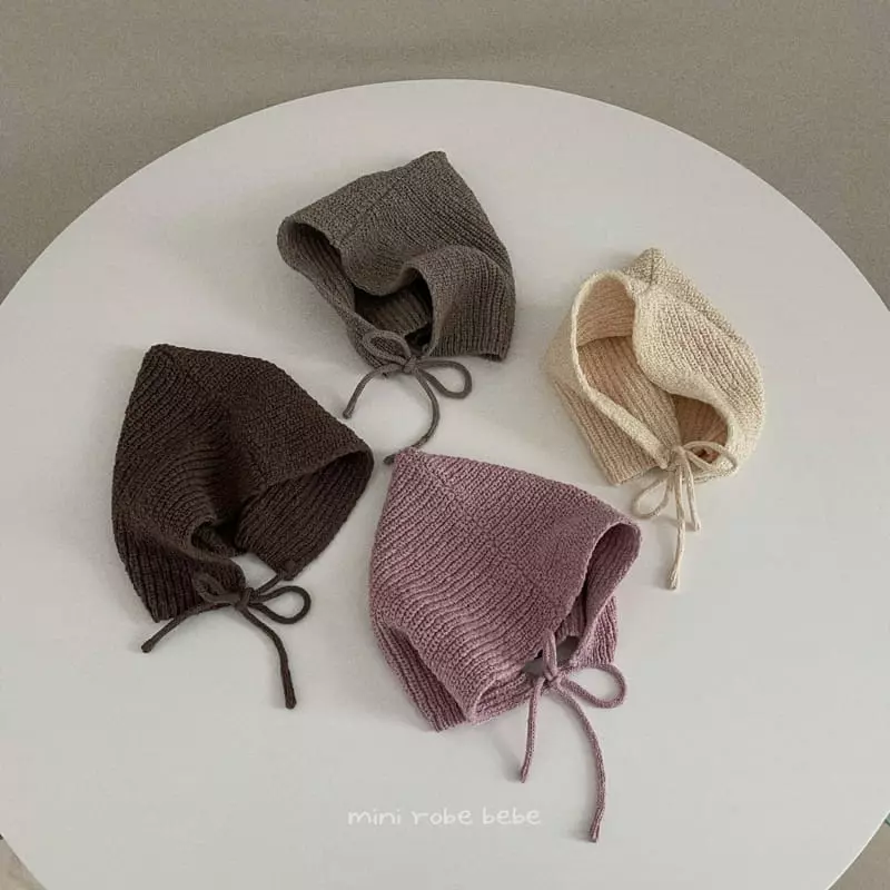 Mini Robe - Korean Baby Fashion - #babyoutfit - knit Bonnet