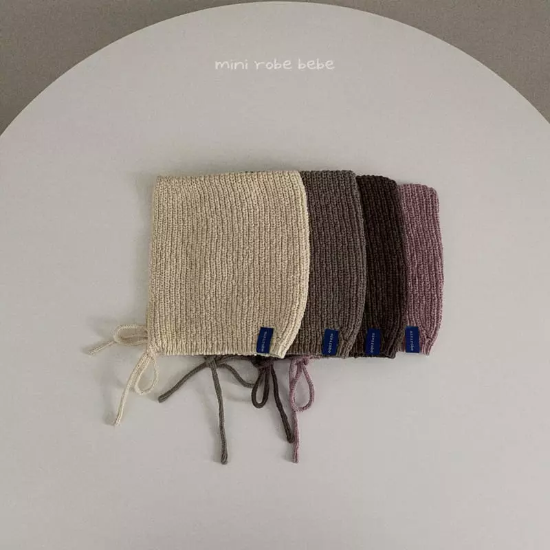Mini Robe - Korean Baby Fashion - #babyoutfit - knit Bonnet - 2